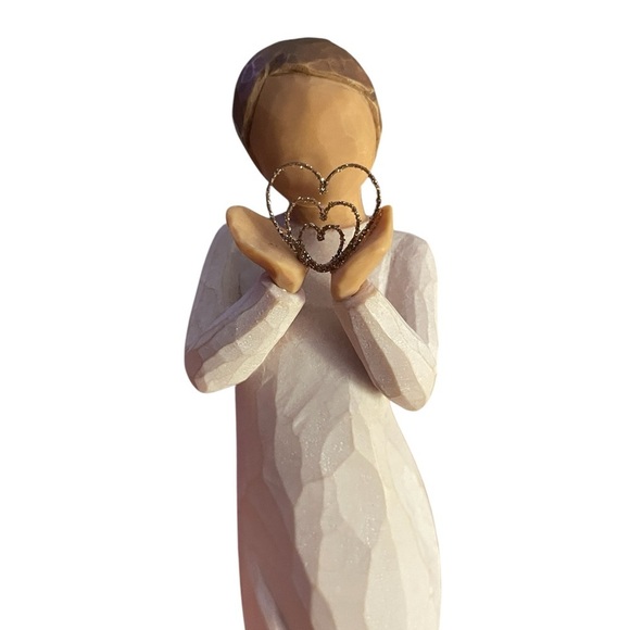 Willow Tree Lots of Love Figurine Glitter Wire Heart Sculpture Susan Lord 2014 - Picture 3 of 9